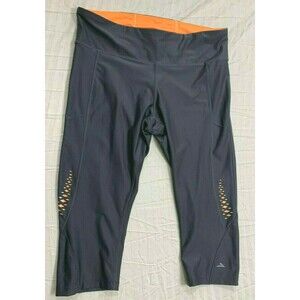 CASCADE SPORT WOMENS PULL ON ATHLETIC YOGA CAPRIS PANTS SIZE L